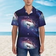thumbnail image 2 of Balery Planets Stars And Galaxies Camisas hawaianas de manga corta para hombre, camisas playeras de corte holgado, camisas de vacaciones con botones,X-Large, 2 of 7