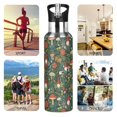 thumbnail image 7 of Yayeee 33oz Insulated Water Bottle Double Wall Stainless Steel with Flip Straw Lid, Forest Mushroom Pattern, 7 of 7