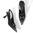thumbnail image 6 of RONILURN Women's Rhinestone Slingback Heels Pointed Toe High Heels with Horsebit Accent Dressy Pumps for Party Evening Wedding, 6 of 11