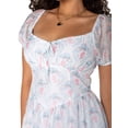 thumbnail image 5 of Bridgerton Celebrity Pink Women's Lady Whistledown Puff Sleeve Mini Dress, Sizes XS-XXXL, 5 of 8