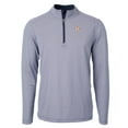 thumbnail image 2 of Men's Cutter & Buck Navy/White Houston Astros Virtue Eco Pique Micro Stripe Recycled Quarter-Zip Pullover Top, 2 of 3