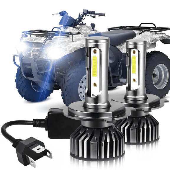 Fits Suzuki KingQuad 400 500 750 LED Headlights Bulb H4/9003 High Low Beam Kit 6000K White Lamp