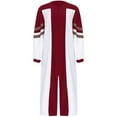 thumbnail image 5 of TiaoBug Womens Mens Choir Robe Halloween Pulpit Zipper Robe Jacket Long Sleeve Clergy Gown Burgundy XL, 5 of 7
