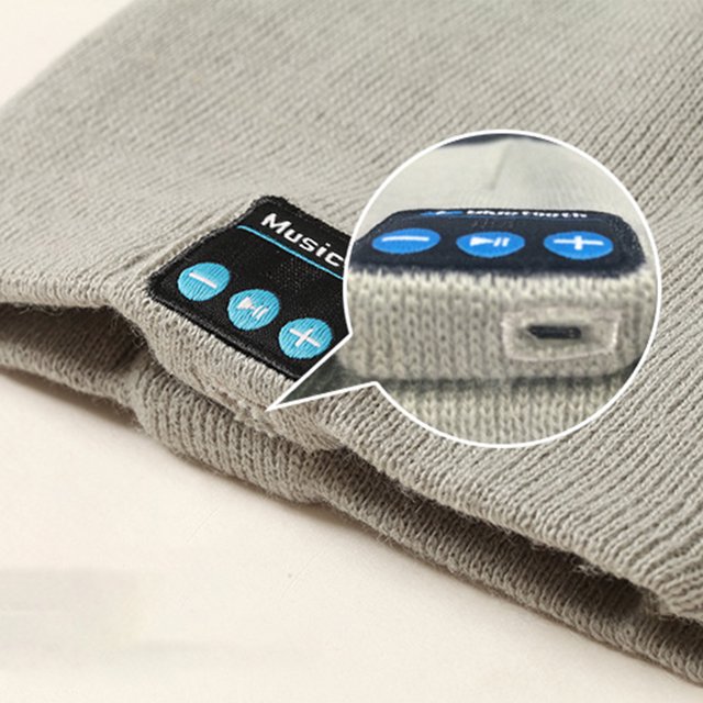 Gorros de punto inalámbricos, gorro con Bluetooth, gorros cálidos de invierno unisex inalámbricos, gorro con Bluetooth, artesanía excepcional