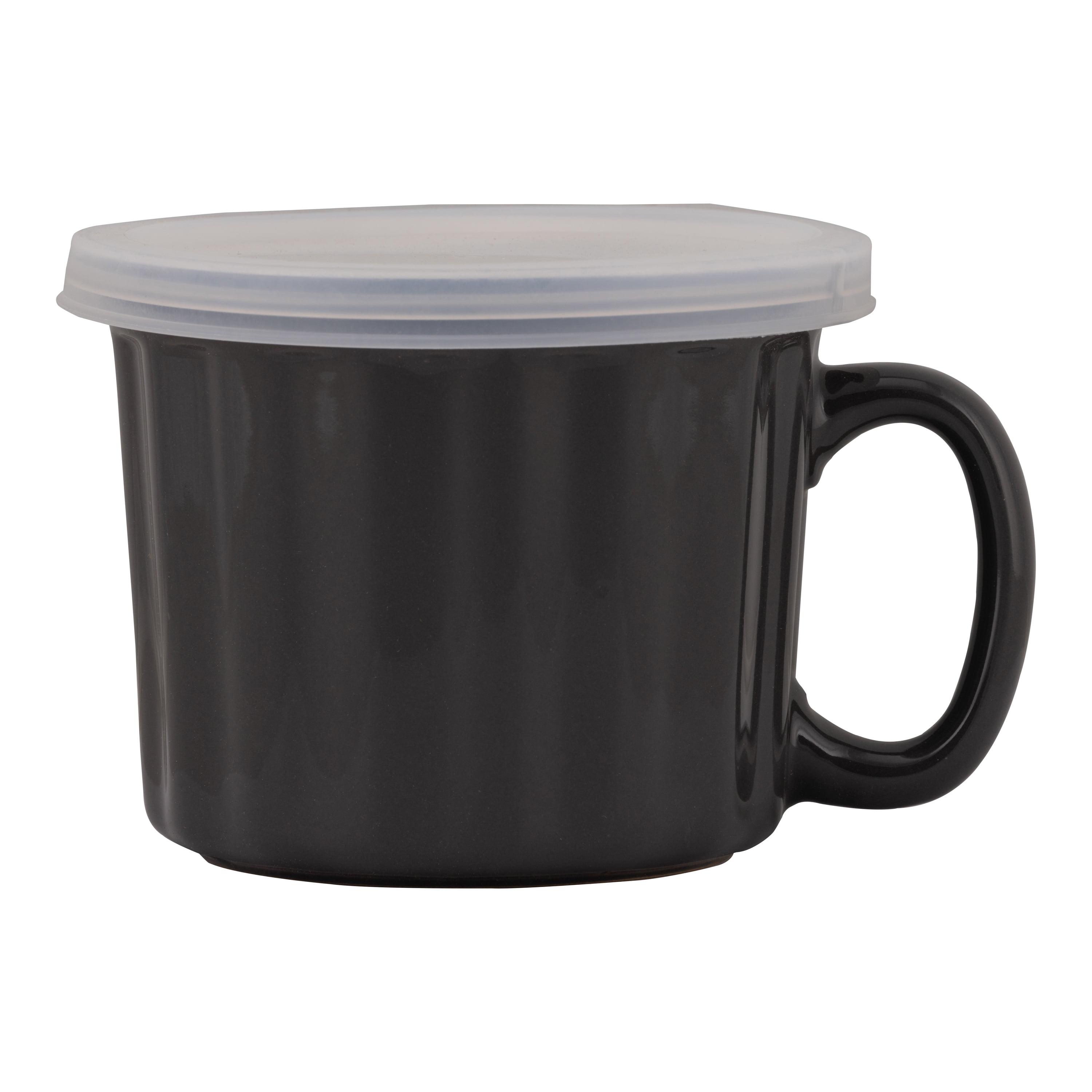 10 Strawberry Street 16 fl oz Set of 4 Soup Mug with Lid, Charcoal Gray -  Walmart.com