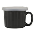thumbnail image 2 of 10 Strawberry Street 16 fl oz Set of 4 Soup Mug with Lid, Charcoal Gray, 2 of 2