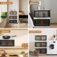 thumbnail image 6 of Storage Bins, Cabinet with Lids, Extra Large Useful Box, 19 Gallons (72L) Capacity (Each One), 2 Packs, Collapsible, Transparent, Home Organizer, 6 of 8