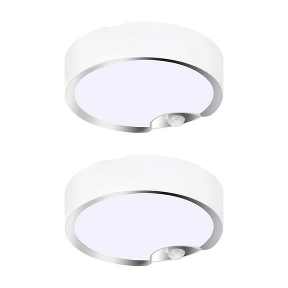 2X Motion Sensor Ceiling Lights Battery Powered Indoor / Outdoor LED Ceiling Lights for Corridor Laundry Room