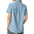 thumbnail image 5 of FEN AI Women Sun Protection Short Sleeve Shirts for Travel Fishing Work Quick Dry Summer Tops Safari Hiking Blouse, 5 of 9