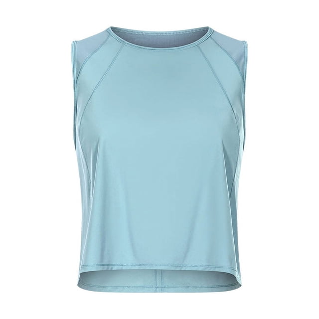 Ropa de yoga ligera y transpirable para primavera y verano, top para mujer con espalda hueca, de secado rápido, chaleco deportivo informal y holgado para fitness