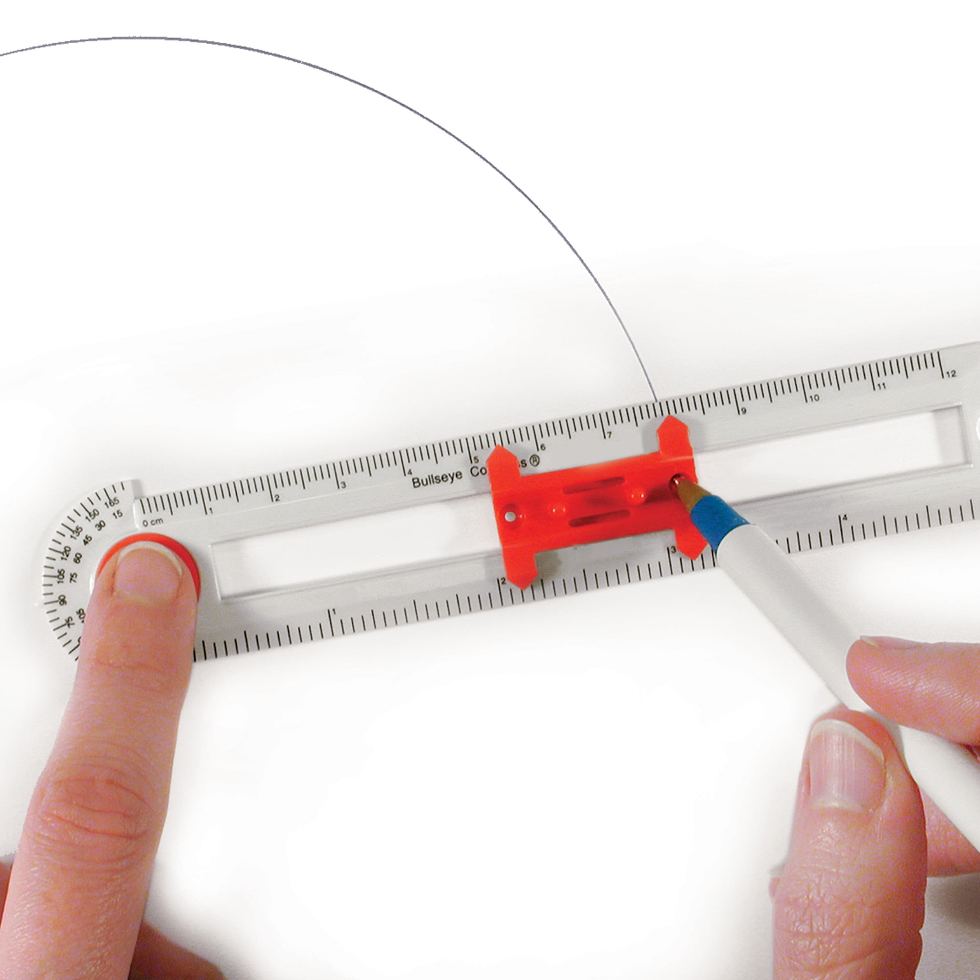 Learning Resources SAFE-T Bullseye Compass, Ruler, Protractor, Early Geometry, Math Class Accessories, Ages 8+