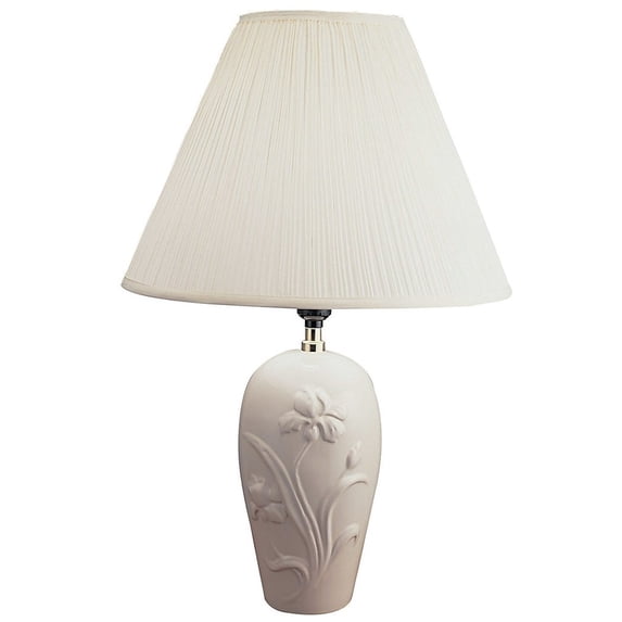 Q-Max Anwar 26" Table Lamp, Ivory
