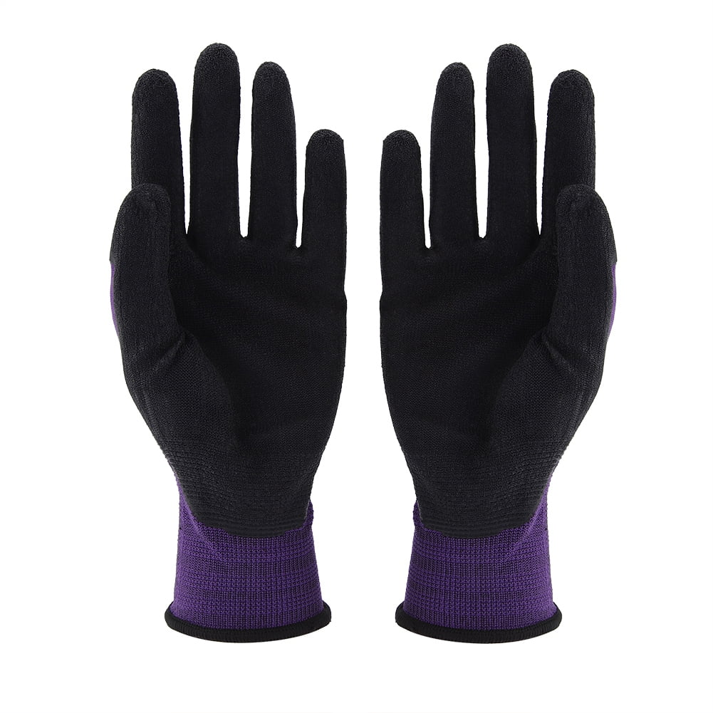 Sonew Gardening Work Labor Glove Nylon Nitrile Latex Safety Grip Wear