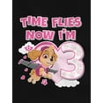 thumbnail image 2 of Nickelodeon Paw Patrol Skye Birthday Girl 3rd Birthday Gift Fitted Toddler Shirt Time Flies 3T, 2 of 5