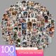 thumbnail image 1 of 100pcs Anime Stickers Mixed Pack Anime Stickers Anime Sticker Pack Anime Merch Anime Room Decor, 1 of 4
