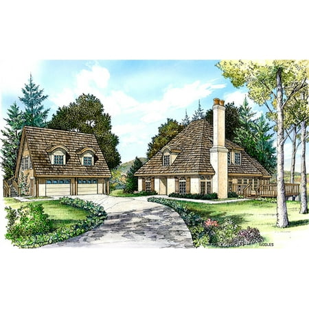 010-333: European 3 Bed, 4 Bath Luxury Home Plan, 2840 Sq Ft: Full Blueprints with License to Build by Home Plan Marketplace - Lesuto