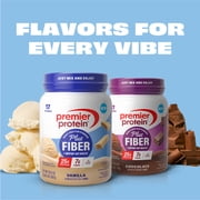 Premier Protein Powder Plus Fiber, 25g Protein, 7g Fiber, Vanilla, No Added Sugar, 17 Servings