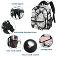Black and White Easter Printed Lightweight Laptop Backpack with