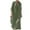 Army Green, variant on Lolmot Summer Dresses for Women Cotton Linen Lapel V-Neck Button Maxi Dress for Women Solid 3/4 Sleeve Loose Summer Long Dress
