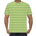 thumbnail image 2 of Weiqiqre Mens Tops Summer Printed Button Up Short Sleeved Round Neck Top Durable Everyday Wear,Size S-5XL, 2 of 5