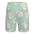 thumbnail image 6 of Naloa Floral Daisy Men's Beach Shorts, Surfing shorts, Swim trunks, Quick Dry Swim Trunks for Surfing Beach Fun - Small, 6 of 9