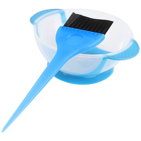 Soimiss 1Set Hair Dye Brush and Bowl Set Assorted Colors Reusable Mixing Bowl with Flexible Bristles