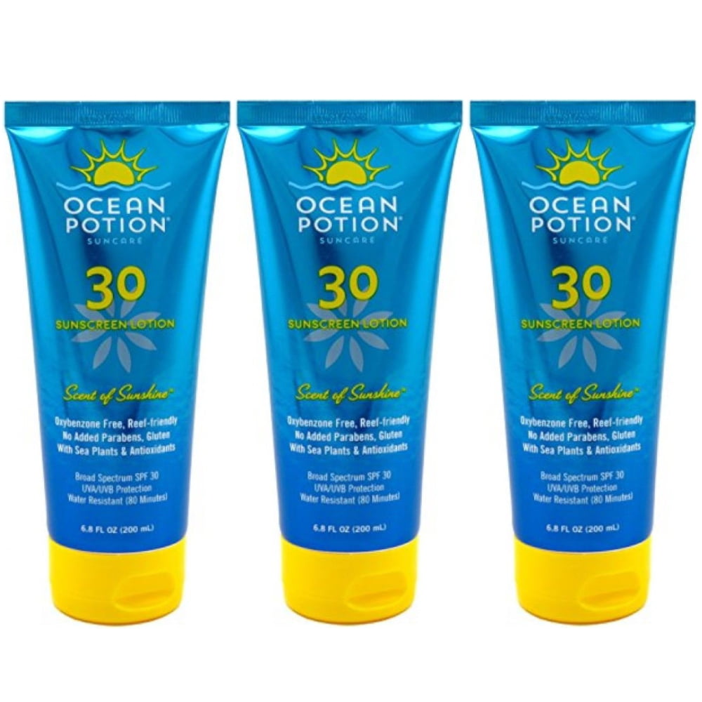3 Pack Ocean Potion Scent Of Sunshine SPF 30 Sunscreen