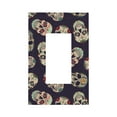 thumbnail image 1 of DouZhe 1-Gang Decorator/Rocker Wallplate, Funny Mexican Sugar Skull Flower Decorative Wall Plates, 1 of 7