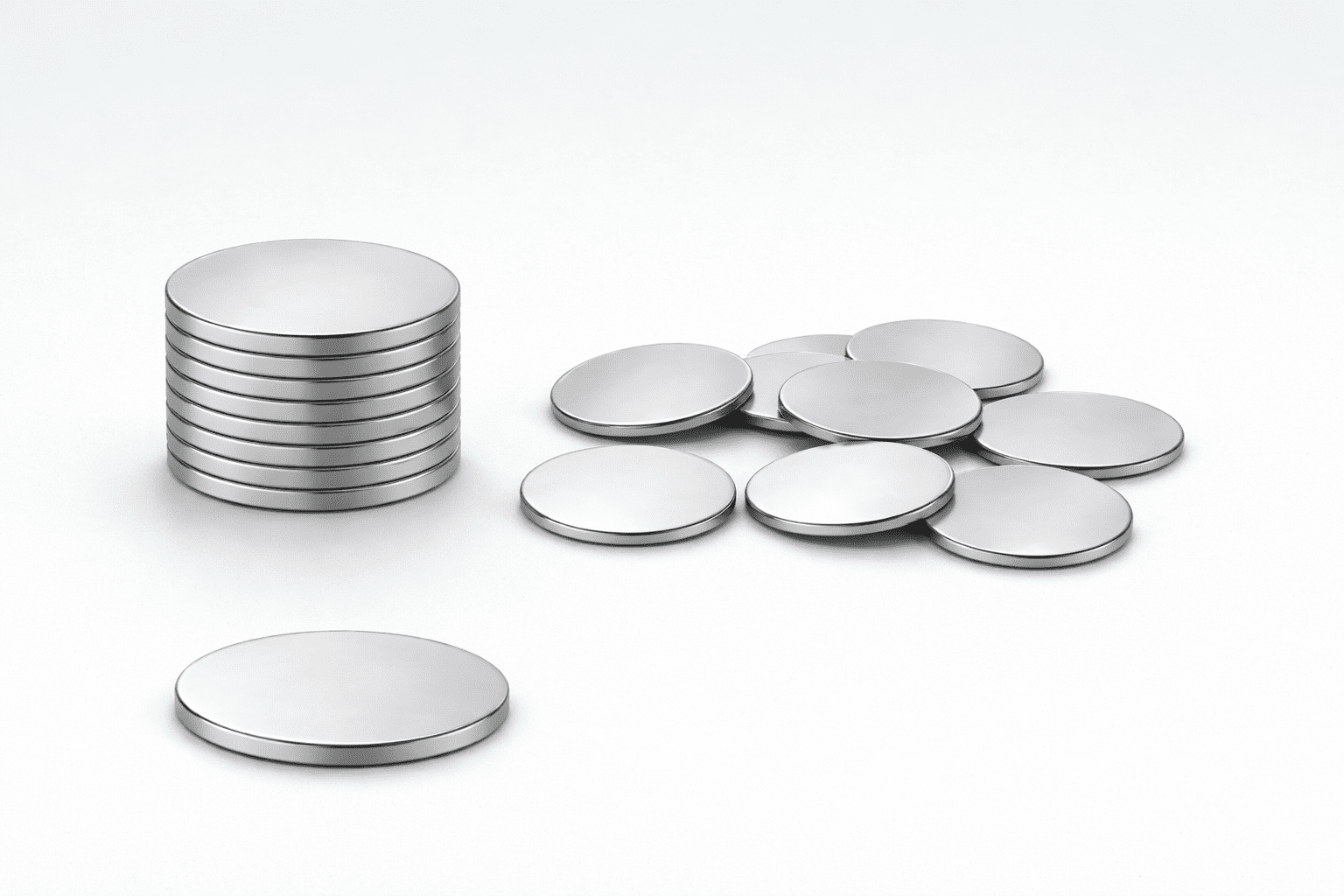 20pc Neodymium Magnets – 1" x 1/16" (25.4mm x 1.5mm) – Rare Earth Permanent Magnets