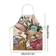 thumbnail image 3 of Gumesh Easter Bunny Apron, Cute Rabbit Print Kitchen Cooking Apron for Women Men, Festive Holiday BBQ Grill Apron with Adjustable Neck, 3 of 6