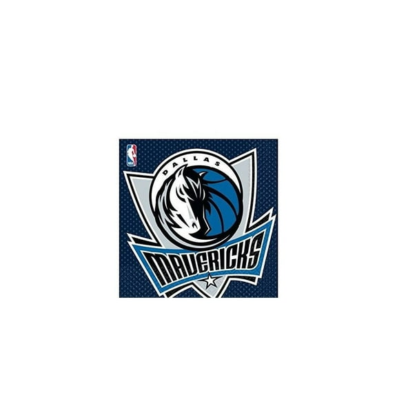 NBA Party Dallas Mavericks Luncheon Napkins Tableware, 16 Pieces, Made from Paper, by Amscan