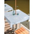 thumbnail image 2 of Outdoor Tablecloths with Umbrella Hole & Zipper, Blue Dandelion 54x54 Inch Square Tablecloths, Spring Modern Minimalist Country Flower Waterproof Table Cloth, Patio/Pool/Picnic Table Covers, 2 of 8
