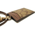 thumbnail image 2 of Coach Women's ID Lanyard Card Case In Signature Canvas Leather (Khaki / Saddle), 2 of 3