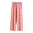 thumbnail image 6 of TaTaai Womens Two Piece Set Off Shoulder Short Sleeve Puff Sleeve Top with Drawstring Waist Straight Leg Pants Solid Soft Breathable Casual Outfit Gift, 6 of 9