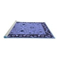 thumbnail image 2 of Ahgly Company Machine Washable Indoor Rectangle Oriental Blue Traditional Area Rugs, 7' x 9', 2 of 4