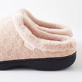 thumbnail image 2 of Roxoni Women’s Woven Knit Fleece Clog Slippers, Cozy Plush Faux Fur Lined Memory Foam House Shoes, 2 of 3