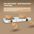 thumbnail image 2 of GASHOME Double Burner, 110V ~ 2000W, Electric Cooktop Hot Plate for Cooking Camping Dorm, Portable Adjustable Temperature Furnace Kitchen Cooker, White, 2 of 9