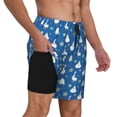 thumbnail image 2 of KLL Geese and leaves for Mens Swim Trunks Quick Dry Swim Shorts with Built-in Compression Liner Funny Swimwear Bathing Suits-Large, 2 of 6