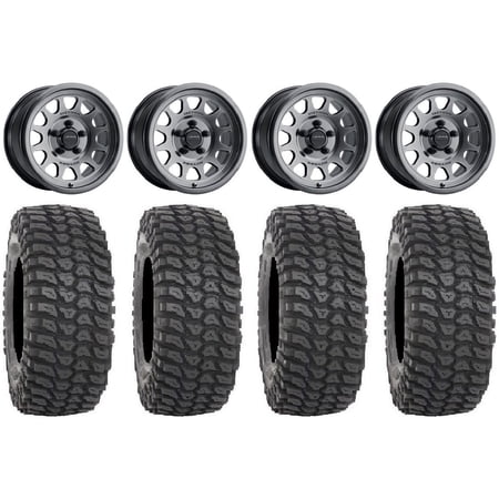 Method 414 15 Wheels Gr +13mm 32 XCR350 Tires Polaris RZR Turbo R & Pro R Ranger 1500 Xpedition