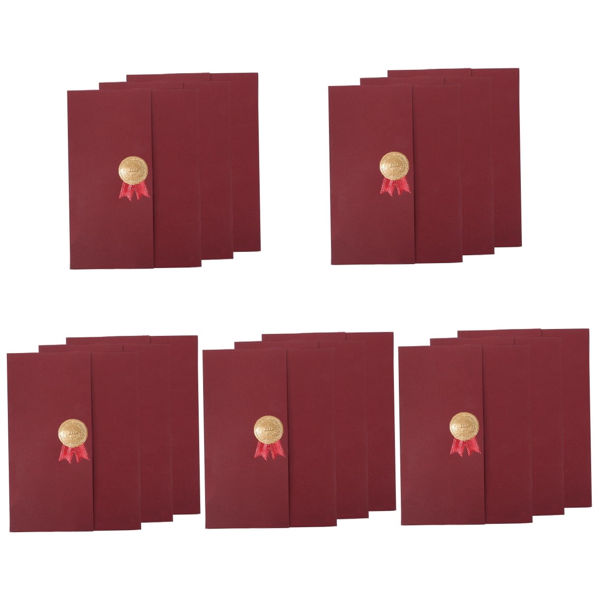 BEADCEST Dark Red Paper Award Covers for Decor - and Practical, 15Pcs