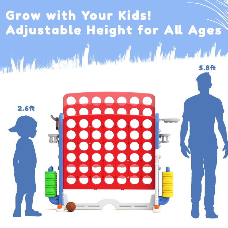 XJD Jumbo 4-in-a-Row Connect Game Set, Height Adjustable photo 7