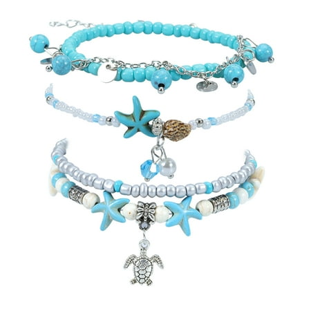 

NICEXMAS 1 Set Women Anklet Turquoise Ankle Chain Beach Foot Chain Summer Ankle Jewelry
