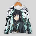 thumbnail image 3 of Demon Slayer Tokito Muichiro Kids' Sweatshirt & Pants Set 2 Pcs Tracksuit Outfit Casual Pullover Hoodie Sweatpants for Daily & Travel 110CM, 3 of 8