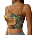 thumbnail image 2 of Fuzoiu Antique Map Adventure Scene Print Women's Sports Vest,U-Back Sports Tank,Gym Vests,Athletic Sleeveless Shirts,Exercise Undershirts,Yoga, Gym, and Dance Wear-X-Large, 2 of 8