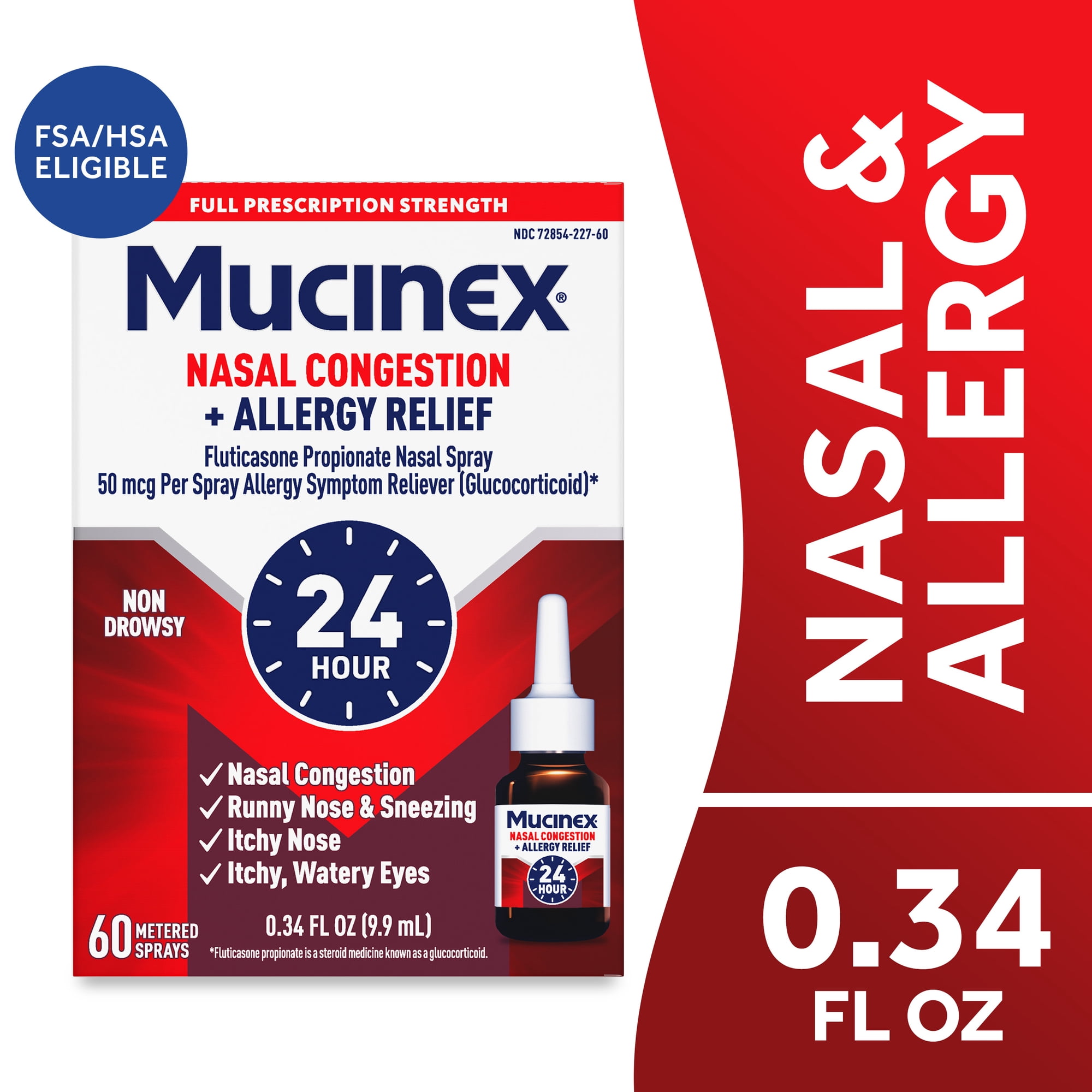 Mucinex 24HR Nasal Spray for Allergy Relief .34 fl oz