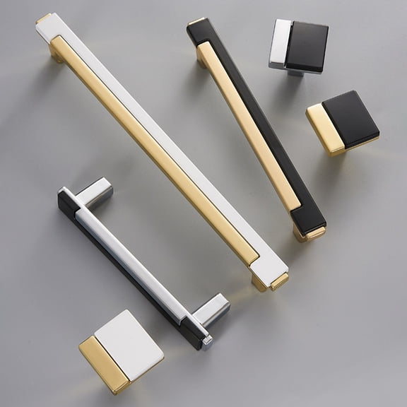 Joernso Solid Smooth Surface Zinc Alloy Door Handle Color Matching Modern Furniture Knob Pull Home Improvement