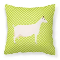 Carolines Treasures BB7715PW1414 Saanen Goat Green Fabric Decorative Pillow, 14 x 14 in.