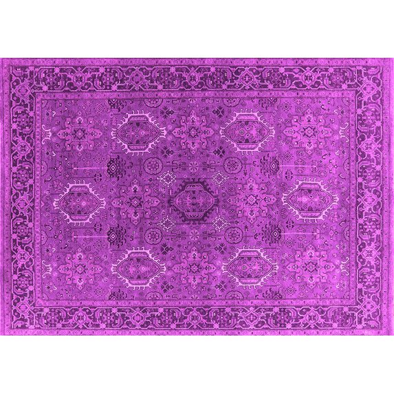 Ahgly Company Indoor Rectangle Oriental Pink Industrial Area Rugs, 6' x 9'