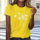 thumbnail image 4 of Tops de Manga Corta de Algodón para Mujeres, Moda Impresa Cuello Redondo Blusa Casual para el Hogar Y el Uso Diario, 4 of 4