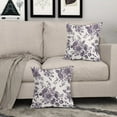 thumbnail image 3 of liiduwuibds Pink and Cream Floral Pillow Covers 18x18 Inch Set of 2 Vintage Throw Chinoiserie Flower Pillowcases Farmhouse Cotton Linen Cushion for Couch Bed Sofa Chair Home Decor, 3 of 8